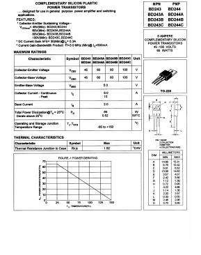 BD243B Datasheet PDF Boca Semiconductor