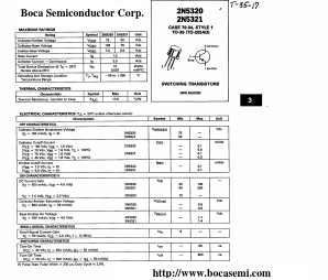 2N5320 Datasheet PDF Boca Semiconductor