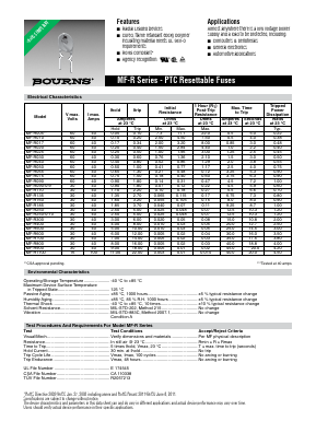 MF-R090 Datasheet PDF Bourns, Inc