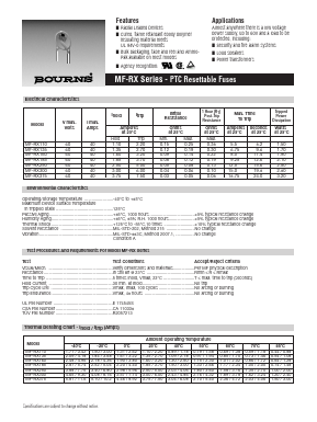 MF-RX185-2 Datasheet PDF Bourns, Inc