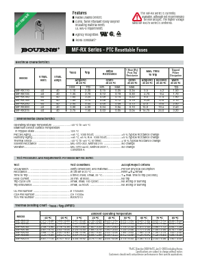 MF-RX250 Datasheet PDF Bourns, Inc