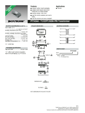 PT74344E Datasheet PDF Bourns, Inc