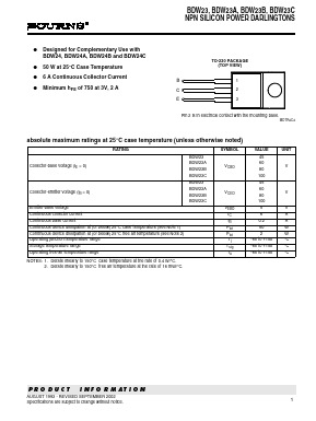 BDW23B Datasheet PDF Bourns, Inc