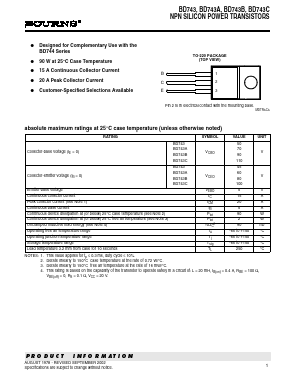 BD743C Datasheet PDF Bourns, Inc