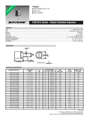 FSR1013-182KL Datasheet PDF Bourns, Inc