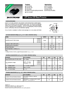 LSP1800BJR Datasheet PDF Bourns, Inc