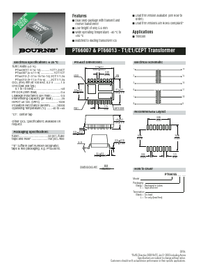 PT66007 Datasheet PDF Bourns, Inc