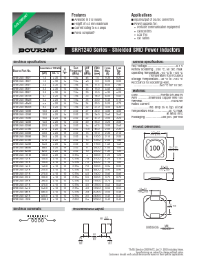 SRR1240-180M Datasheet PDF Bourns, Inc