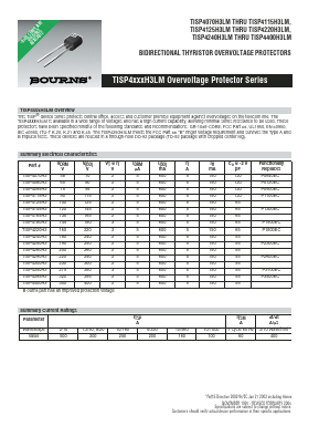 TISP4290H3 Datasheet PDF Bourns, Inc
