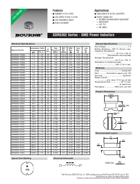 SDR0302 Datasheet PDF Bourns, Inc