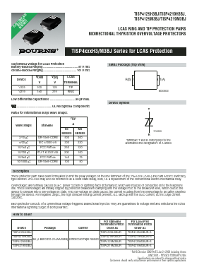 TISP4219H3BJ Datasheet PDF Bourns, Inc