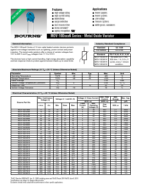 MOV-10D330KTR Datasheet PDF Bourns, Inc