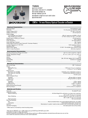 EM14R1D-M20-L008S Datasheet PDF Bourns, Inc