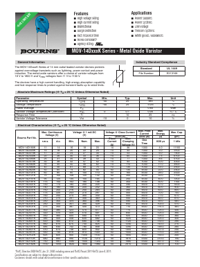 MOV-14D680KTR Datasheet PDF Bourns, Inc