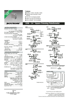 3266P-1-103R Datasheet PDF Bourns, Inc