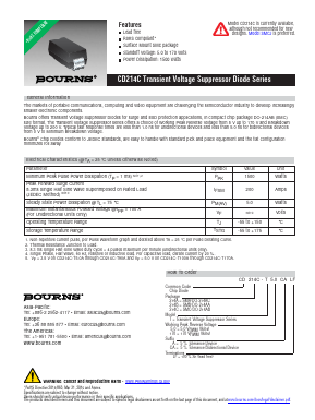 CD214C-T15A Datasheet PDF Bourns, Inc