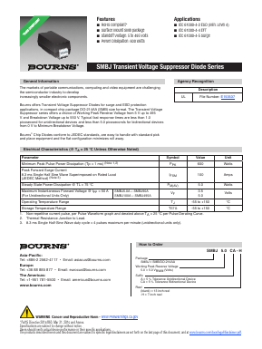 SMBJ200CA-H Datasheet PDF Bourns, Inc