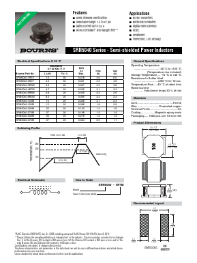 SRN5040-8R2M Datasheet PDF Bourns, Inc