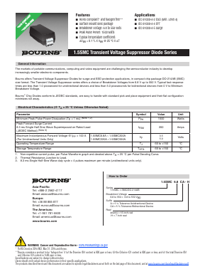 1.5SMC170CA-H Datasheet PDF Bourns, Inc