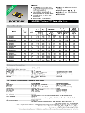 MF-MSMF110-2 Datasheet PDF Bourns, Inc