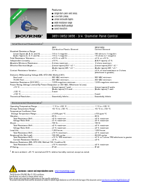 3852B-206-251HL Datasheet PDF Bourns, Inc