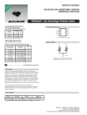 TISP3072F3D Datasheet PDF Bourns, Inc