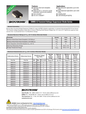 SM8S17A Datasheet PDF Bourns, Inc