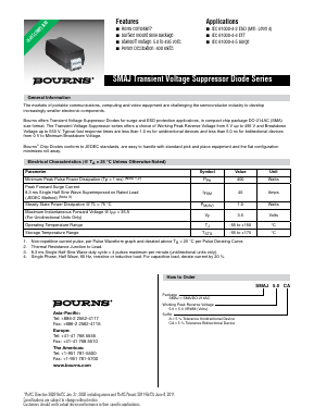 SMAJ13CA Datasheet PDF Bourns, Inc