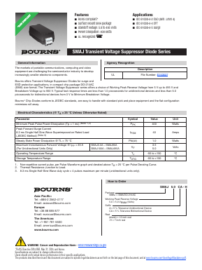 SMAJ11A Datasheet PDF Bourns, Inc