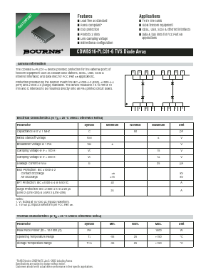 CDWBS16-PLC01-6 Datasheet PDF Bourns, Inc