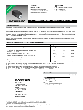 SMLJ64A Datasheet PDF Bourns, Inc