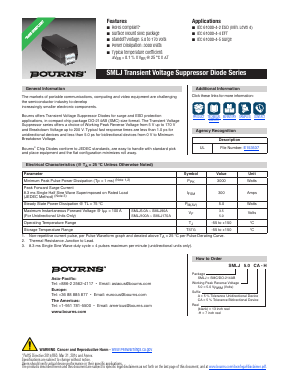 SMLJ50CA Datasheet PDF Bourns, Inc