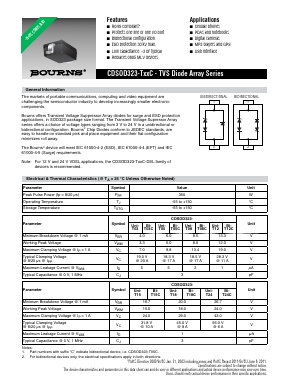 CDSOD323-T03 Datasheet PDF Bourns, Inc