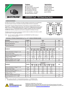CDSOD323-T08 Datasheet PDF Bourns, Inc