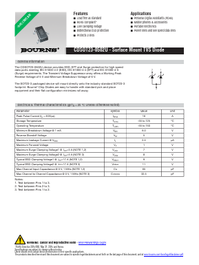 CDSOT23-0502U Datasheet PDF Bourns, Inc