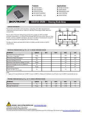 CDSOT23-SR208 Datasheet PDF Bourns, Inc