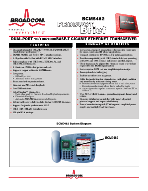 BCM5482 Datasheet PDF Broadcom Corporation
