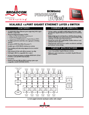 BCM5692A2KEB Datasheet PDF Broadcom Corporation