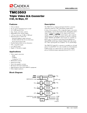 TMC3503R2C80 Datasheet PDF Cadeka Microcircuits LLC.