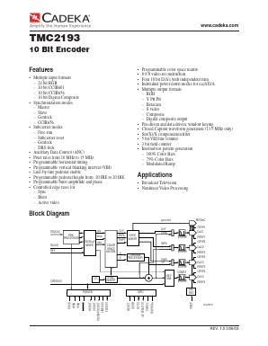 TMC2193 Datasheet PDF Cadeka Microcircuits LLC.