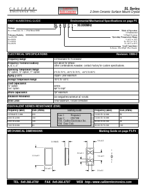 SLASF3 Datasheet PDF Caliber Electronics Inc.