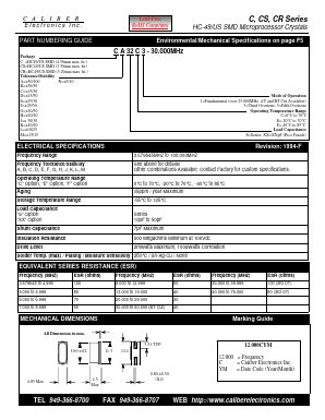 CL32F3 Datasheet PDF Caliber Electronics Inc.