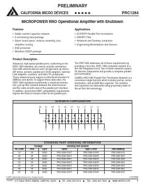 PRC1284-03S Datasheet PDF California Micro Devices Corp