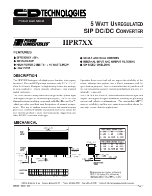 HPR706H Datasheet PDF C AND D TECHNOLOGIES