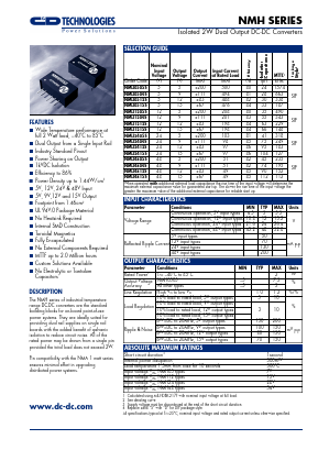 NMH05055 Datasheet PDF C AND D TECHNOLOGIES