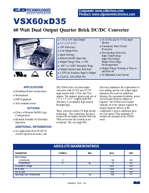 VSX60MD35-1U Datasheet PDF C AND D TECHNOLOGIES