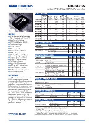 NTH0505M-R Datasheet PDF C AND D TECHNOLOGIES