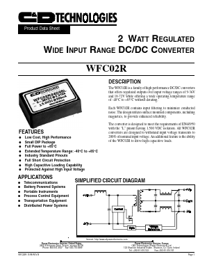 WFC02R Datasheet PDF C AND D TECHNOLOGIES