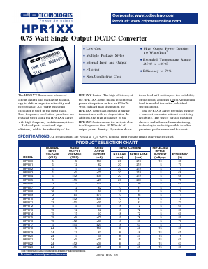 HPR105W Datasheet PDF C AND D TECHNOLOGIES