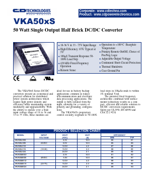 VKA50LS12-81 Datasheet PDF C and D TECHNOLOGIES